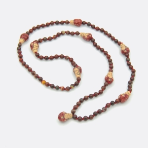 Poppy Jasper, Buddha Accents & Pendant Mini Mala