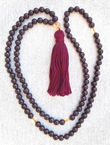 Garnet, Citrine Spacers, Citrine Guru Tibetan Mala