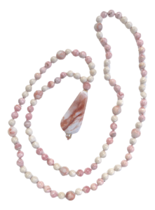 Rhodochrosite, Riverstone, Pink Web Jasper Accents & Pendant
