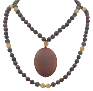 Red Tiger’s Eye, Moss Agate & Citrine Accents, Citrine Guru, Carnelian Pendant