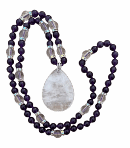 Amethyst, Crystal Quartz & Sparkle Accents, Crystal Quartz Pendant