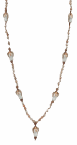 Pink Web Jasper, Angel & Brown Goldstone Heart Accents, Angel Pendant