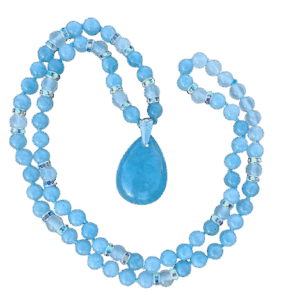 Aquamarine, Moonstone & Sparkle Accents, Aquamarine Pendant