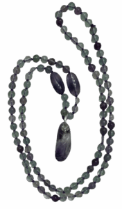 Fluorite, Amethyst Pendant