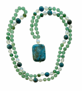 Aventurine, Opalite & Apatite Accents, Apatite Pendant