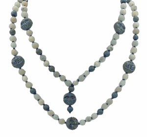 Amazonite, Czech Glass & Druzy Accents, Druzy Moon Pendant