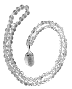 Crystal Quartz, Crystal Quartz Pendant with Black Tourmaline