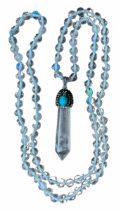 Crystal Quartz, Crystal Quartz Pendant with Turquoise