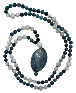 Apatite, Moonstone Accents & Guru, Jasper Pendant
