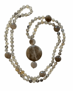 Agate, Saginite Accents & Guru, Agate Pendant