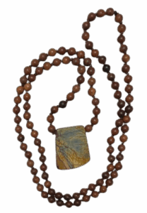 Wood, Red Creek Jasper Pendant