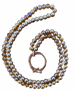 Violet Topaz Leaded Crystal, Copper Splash Pendant