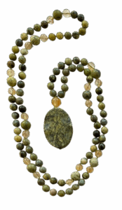 Serpentine, Citrine & African Jasper Accents, Citrine Guru, Serpentine Pendant