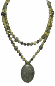 Turquoise Jasper, African Turquoise Accents, Brecciated Jasper Pendant