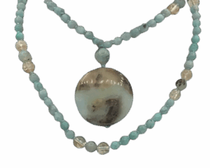 Amazonite, Citrine & Agate Accents, Turquoise Guru, Amazonite Pendant