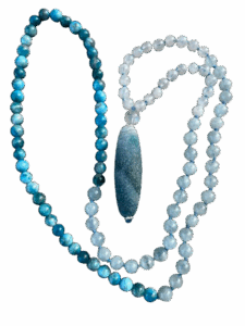 Aquamarine, Moonstone, Apatite, Moonstone Guru, Agate Pendant