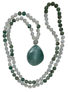 Opalite, Aventurine Accents, Green Angelite Pendant