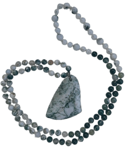 Tree Agate, Moss Agate, Moonstone, Tree Agate Pendant