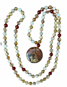 Flower Jade, Citrine & Carnelian Accents, Carnelian Guru, Red Creek Jasper Pendant