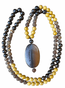 Australian Mookaite, Tibetan Agate, Bronzite, Mookaite Pendant