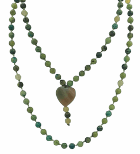 Chrysocolla, Turquoise Accents, Jasper Heart Pendant