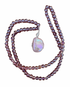 Violet Topaz, Angel Aura Quartz Pendant