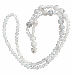 White Jade with Heart Accents and Pendant