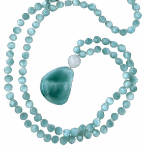 Angelite, Moonstone Guru, Green Moonstone Garnierite Pendant