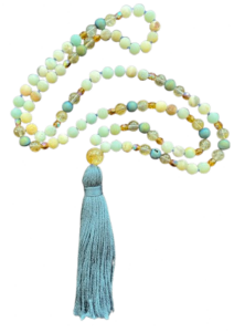 Amazonite, Blue Druzy, Blue & Gold Sparkle with Citrine Accents, Citrine Guru, Dark Blue Tassel