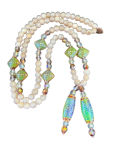 Druzy, "Aurora" Mirage Beads & Czech Glass Accents, "Daisy Ray" Mirage Pendants