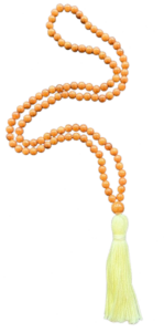 Brown Goldstone & Cream Tassel