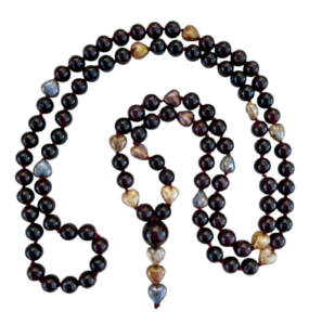 Garnet, Ceramic Heart Accents, Garnet Guru, Three Heart Pendants