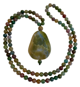 Indian Agate, African Turquoise Guru, Ocean Jasper Pendant