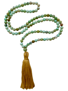 Mongolian Opal, Mongolian Opal Guru, Gold Tassel