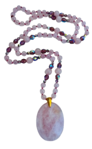 Rose Quartz, Oval Faceted Sparkles, Rose Quartz Pendant