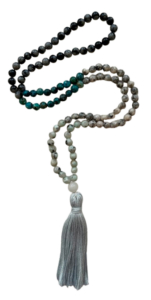 Turquoise Jasper, Sesame Jasper, Snowflake Obsidian, Spotted Jasper, Jasper Guru, White Tassel