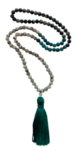 Turquoise Jasper, Sesame Jasper, Snowflake Obsidian, Spotted Jasper, Teal Tassel