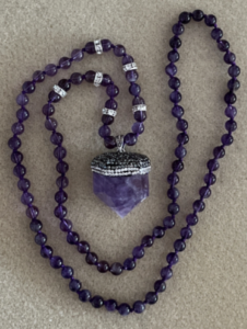 “Queen’s Throne” Amethyst, Sparkle Accents, Amethyst Pendant