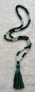 Azurite Matte, Moss Agate Matte, Moss Agate Guru, Seafoam Tassel