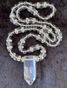 Crystal Quartz, Clear Sparkles, Crystal Quartz Point Pendant Crystal Quartz, Clear Sparkles, Crystal Quartz Point Pendant