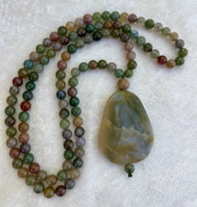 Indian Agate, African Turquoise Guru, Ocean Jasper Pendant Indian Agate, African Turquoise Guru, Ocean Jasper Pendant