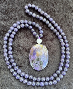 Kiwi Lapis, Jade Guru, Charoite Pendant Kiwi Lapis, Jade Guru, Charoite Pendant