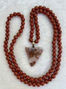 Red Jasper & Red Moss Agate Pendant
