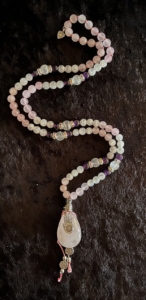 Rose Quartz, Moonstone, Amethyst, Moonstone & Sparkle Accents, Rose Quartz Pendant, Healing Hand Charm Rose Quartz, Moonstone, Amethyst, Moonstone & Sparkle Accents, Rose Quartz Pendant, Healing Hand Charm
