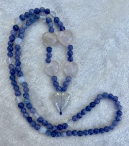 Tanzanite Quartz & Hearts Mini Mala Tanzanite Quartz & Hearts Mini Mala
