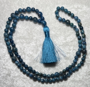 Teal Jasper, Apatite Accents, Teal Tassel Teal Jasper, Apatite Accents, Teal Tassel