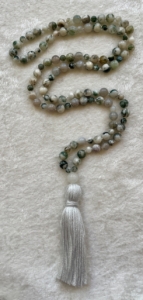 Tree Agate, Jade Guru, Light Grey Tassel Tree Agate, Jade Guru, Light Grey Tassel