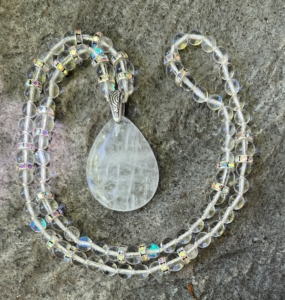 “HU Toning” Crystal Quartz, Sparkle Accents "HU Toning” Crystal Quartz, Sparkle Accents